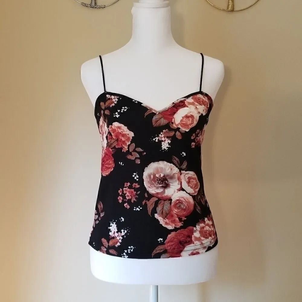 Shein Floral Crop Top Med